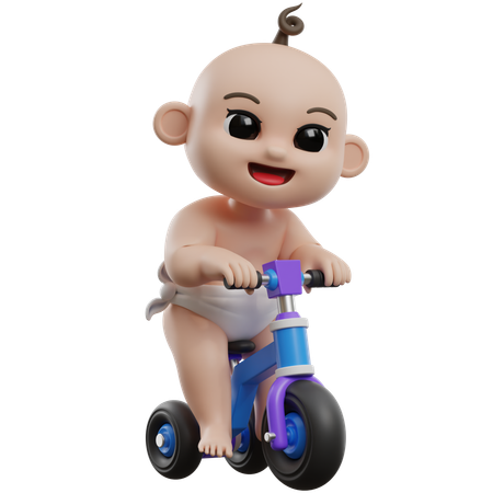 Baby-Dreirad  3D Illustration