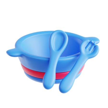 Baby Feeding Plate  3D Icon