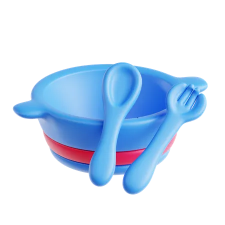 Baby Feeding Plate  3D Icon