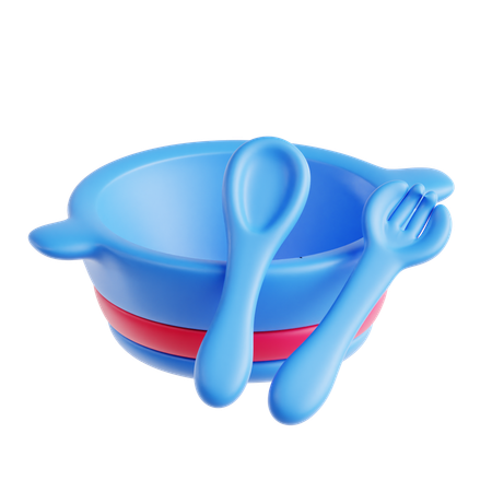 Baby Feeding Plate  3D Icon