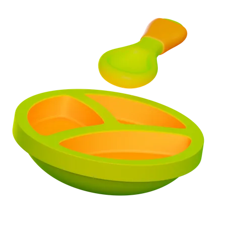 3 D Illustration Of Baby Bowl 3D Icon