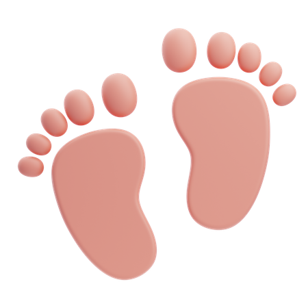 Baby Footprint  3D Icon