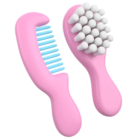 Baby Hair Brush  3D Icon