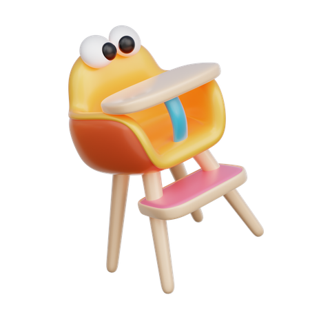 Baby High Chair  3D Icon