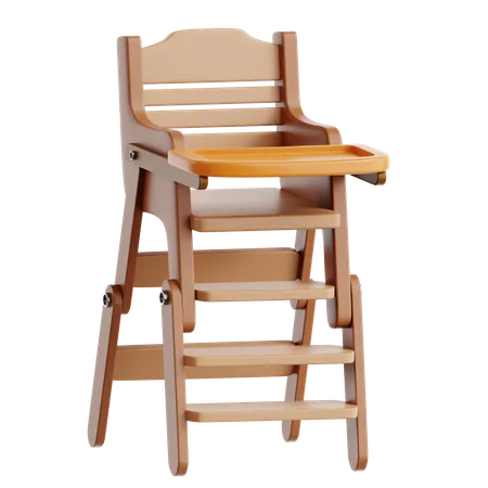 Baby High chair  3D Icon