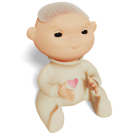 Baby in Gelb  3D Icon