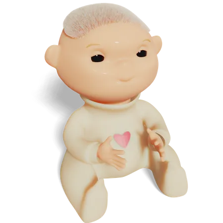 Baby in Gelb  3D Icon