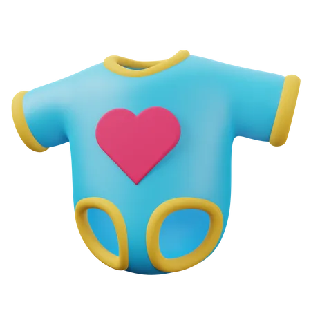 Stylized Baby Clothe 3 D Illustration 3D Icon