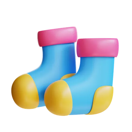3 D Baby Socks Icon 3D Icon