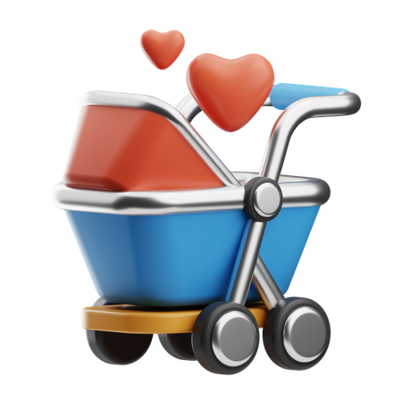 Baby Stroller  3D Icon