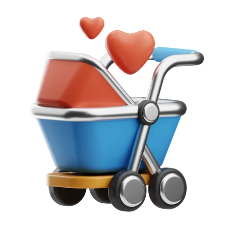 Baby Stroller  3D Icon