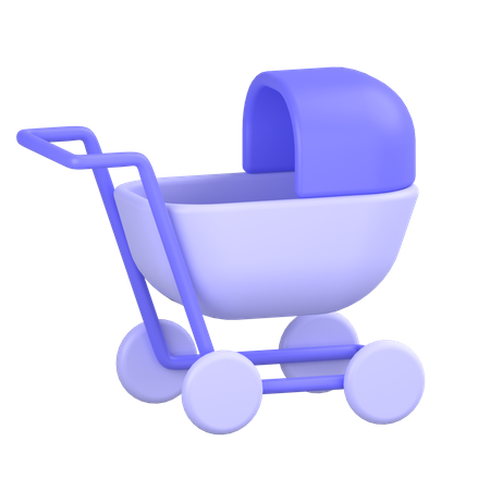 Baby-stroller 3D Illustration