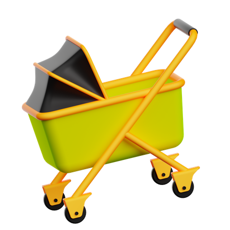 Baby Stroller 3D Icon