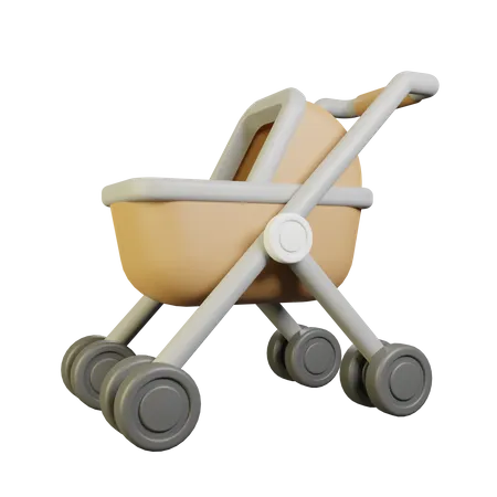 Baby Stroller 3 D Icon 3D Icon