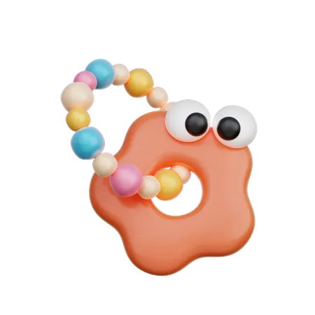 3 D Baby Teething Ring Cute Baby Elements 3 D Rendering 3D Icon