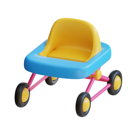 3 D Baby Walker Icon 3D Icon