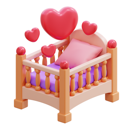 Babybett  3D Icon