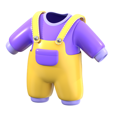 Babykleidung Junge  3D Icon