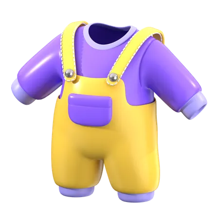 Babykleidung Junge  3D Icon
