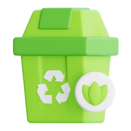 Poubelle de recyclage  3D Icon