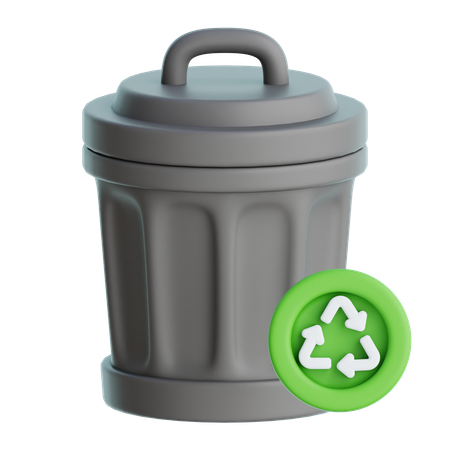 Poubelle de recyclage  3D Icon