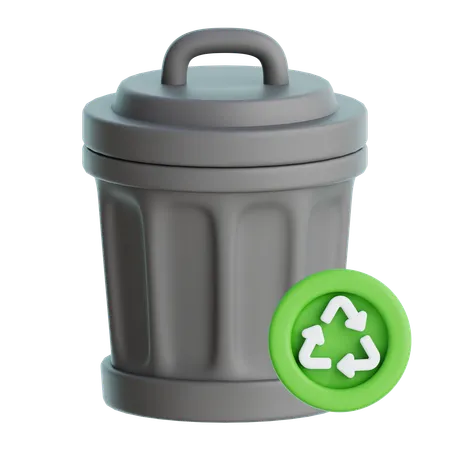 Poubelle de recyclage  3D Icon