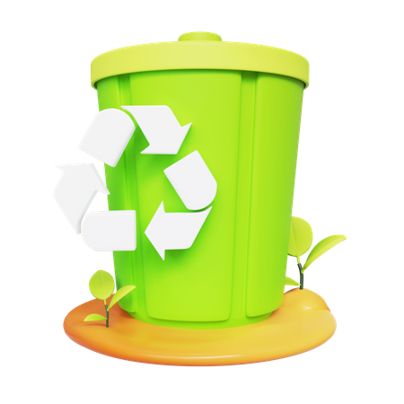 Poubelle de recyclage  3D Icon