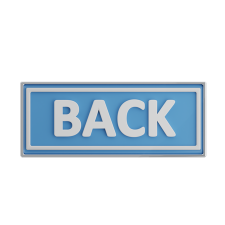 Back  3D Icon