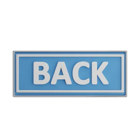 Back  3D Icon