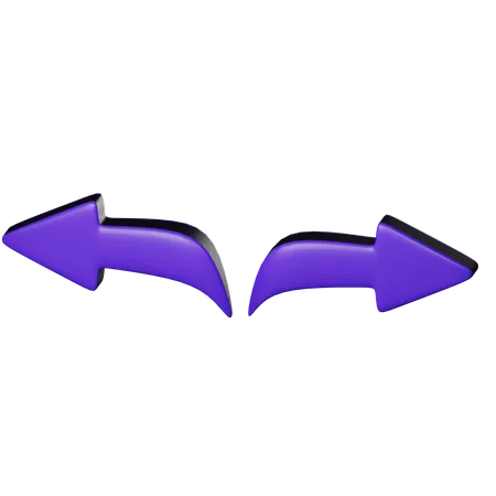 Back And Forward Arrow  3D Icon