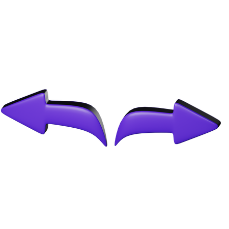 Back And Forward Arrow  3D Icon
