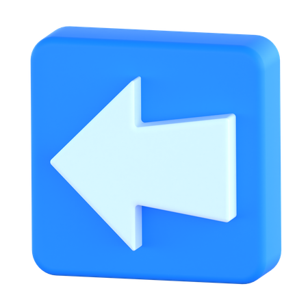 뒤로 화살표  3D Icon