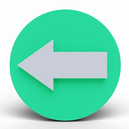 Back Arrow  3D Icon