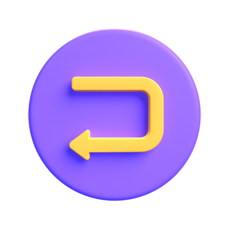 Back Arrow  3D Icon