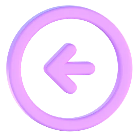 Back Arrow  3D Icon