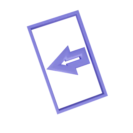 Arrow Rectangle Sign 3D Icon