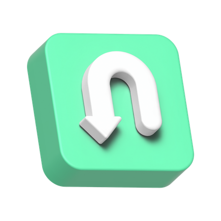 後退する  3D Icon
