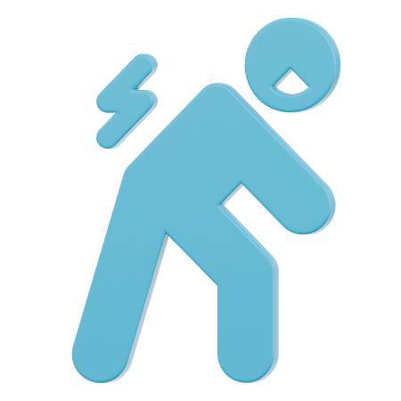 背中の痛み  3D Icon