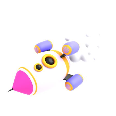 Back Rocket  3D Icon