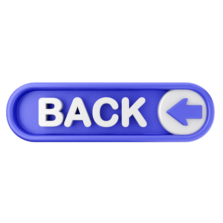 Back Text Button  3D Icon