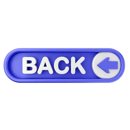 Back Text Button  3D Icon