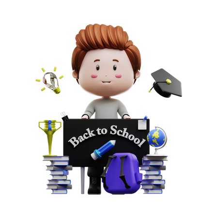 Back to school  3D Illustration