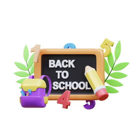 3 D Back To School Icon Illustration Object 3D Icon