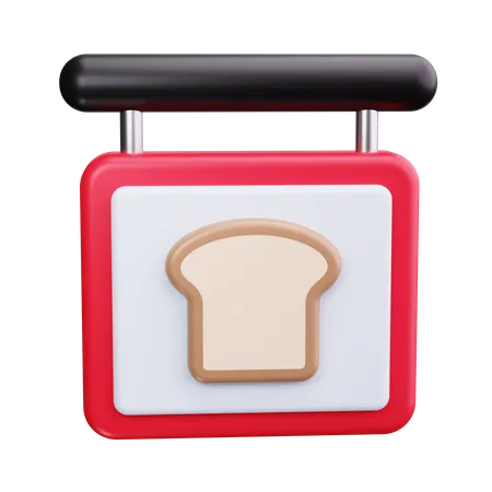 Bäckerei Zeichen  3D Icon