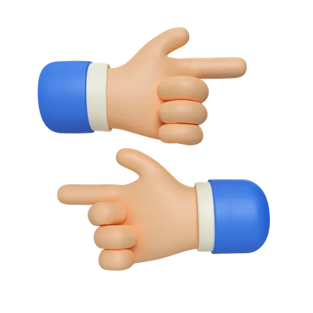 Backhand Index Hand Gesture  3D Illustration