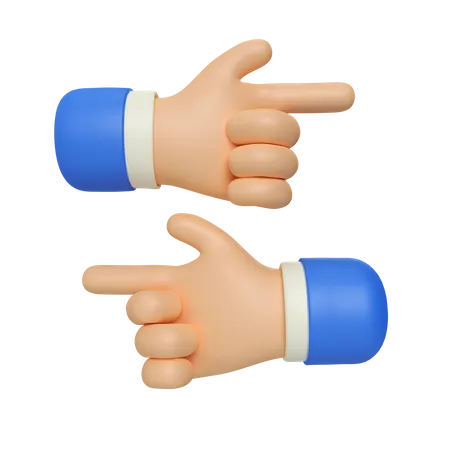 Backhand Index Hand Gesture 3D Illustration
