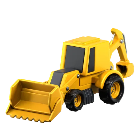 Backhoe Loader  3D Icon