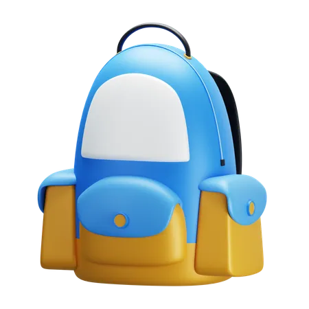 Blue School Backpack Back To School School Bag Backpack 3 D Icon Illustration Rendering 3D Icon