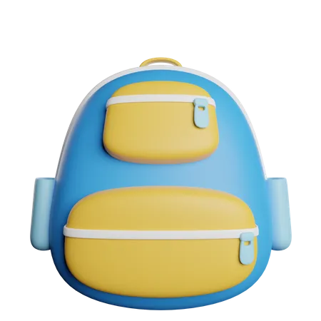 Backpack School Equipment 3D Icon