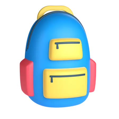 3 D Backpack For School And Education Concept Object On A Transparent Background 3D Icon